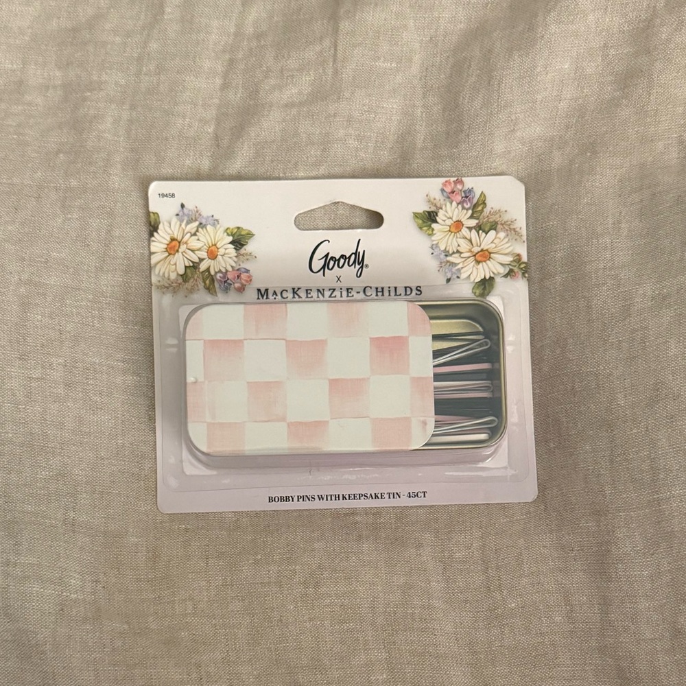 Goody x MacKenzie-Childs Pink Checker Bobby Pin Set